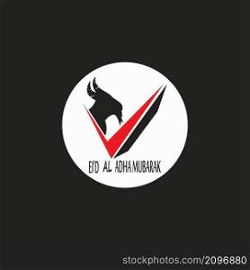 Eid al adha mubarak logo vector template