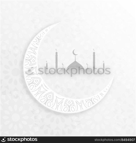 eid al adha white minimal style card design