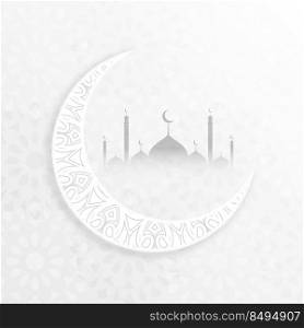 eid al adha white minimal style card design
