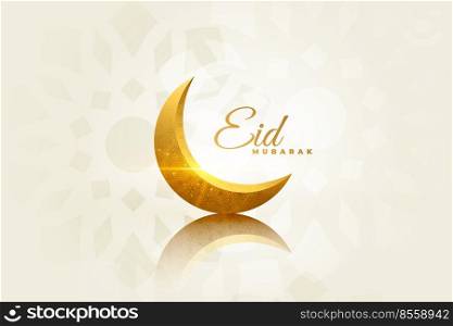 eid mubarak beautiful greeting with decorative moon