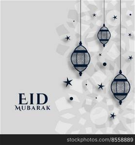 eid mubarak flat style festival greeting design