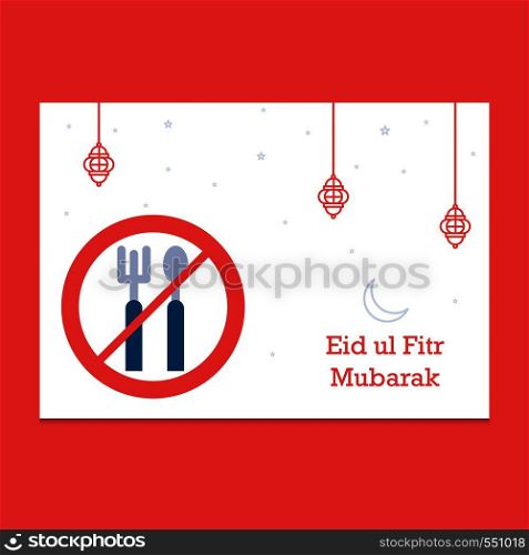 Eid Mubarak greeting Card Illustration