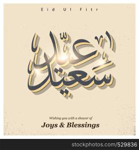 Eid Mubarak typogrpahic design vector