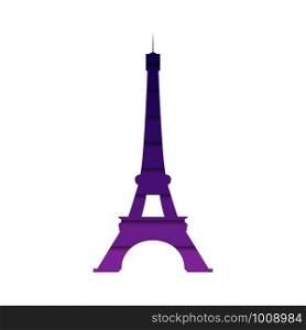 eiffel tower, abstraction with shadows, flat vector illustration. eiffel tower, abstraction with shadows, vector illustration