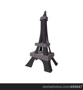 Eiffel Tower icon in cartoon style on a white background . Eiffel Tower icon, cartoon style