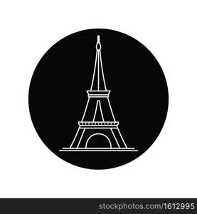 Eiffel tower in Paris. Isolated on white background,vector design