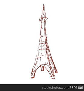 Eiffel Tower Sketch vector image