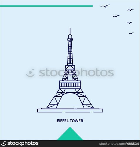 EIFFEL TOWER skyline vector illustration