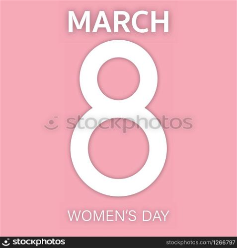 eight of march happy women&rsquo;s day vector illustration