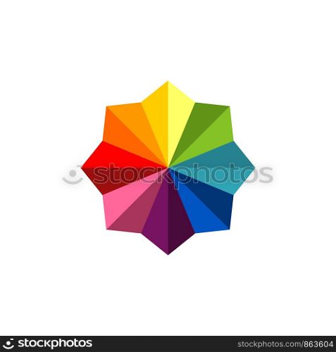 Eight Star Colorful Logo Template Illustration Design. Vector EPS 10.