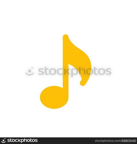 eighth music note, icon on isolated background