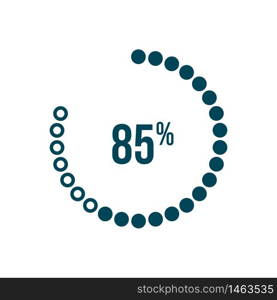 eighty five percent download program vector icon