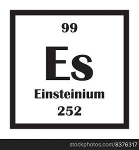 Einsteinium chemical element icon vector illustration design