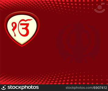 Ek Onkar, Khanda The Holy Motif Vector Illustration