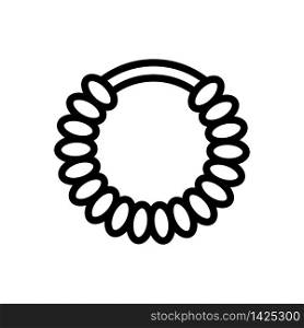 elastic with strung beads icon vector. elastic with strung beads sign. isolated contour symbol illustration. elastic with strung beads icon vector outline illustration