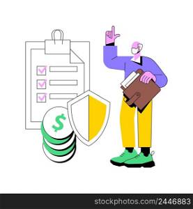 Elderly financial security abstract concept vector illustration. Elderly poverty problem, seniors budget planning, social insurance program, medical care, economic well-being abstract metaphor.. Elderly financial security abstract concept vector illustration.
