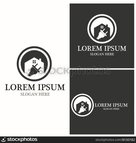 Electic cable logo vector template