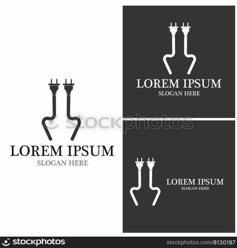 Electic cable logo vector template