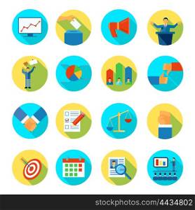 Election Icon Flat Rounded. Rounded isolated abstract icon flat set about election voting and debates vector illustration