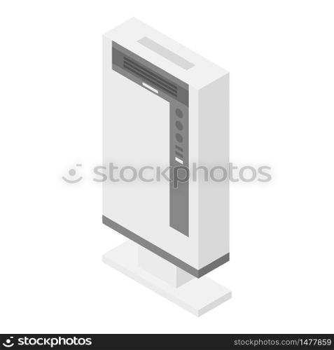 Electric air purifier icon. Isometric of electric air purifier vector icon for web design isolated on white background. Electric air purifier icon, isometric style