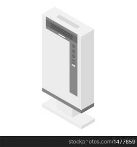Electric air purifier icon. Isometric of electric air purifier vector icon for web design isolated on white background. Electric air purifier icon, isometric style