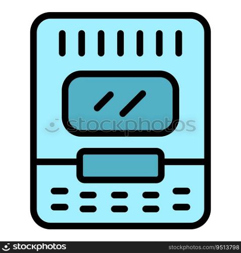 Electric bakery icon outline vector. Bread machine. Kitchen food color flat. Electric bakery icon vector flat