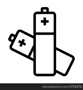 Electric Battery Icon. Bold outline design with editable stroke width. Vector Illustration.