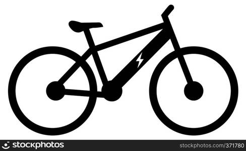 Electric bike icon. Electro bicycle sign. Electric bicycle symbol. e-bike logo. flat style.