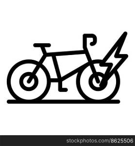 Electric bike icon outline vector. Electro bicycle. Cycle charge. Electric bike icon outline vector. Electro bicycle