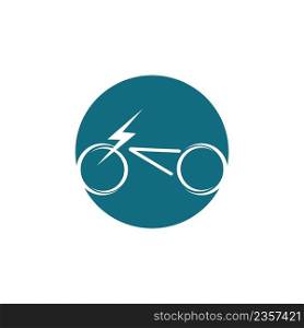 Electric Bike logo illustration design template
