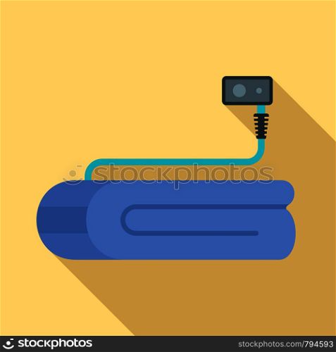 Electric blanket device icon. Flat illustration of electric blanket device vector icon for web design. Electric blanket device icon, flat style