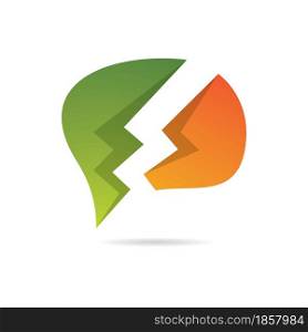 Electric brain vector logo icon design
