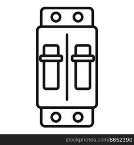 Electric breaker icon outline vector. Circuit box. Safety panel. Electric breaker icon outline vector. Circuit box