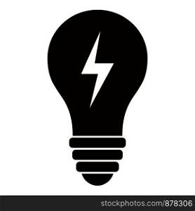 Electric bulb icon. Simple illustration of electric bulb vector icon for web design isolated on white background. Electric bulb icon, simple style