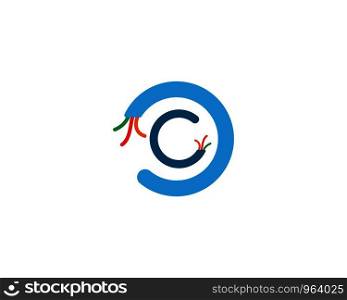 electric Cable logo vector template