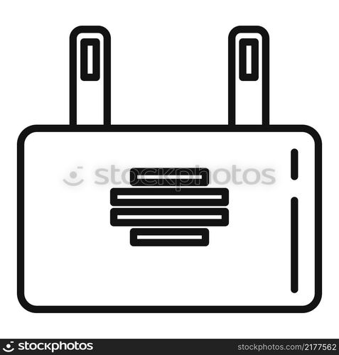 Electric capacitor icon outline vector. Resistor component. Electronic circuit. Electric capacitor icon outline vector. Resistor component