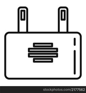 Electric capacitor icon outline vector. Resistor component. Electronic circuit. Electric capacitor icon outline vector. Resistor component