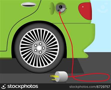Electric car concept vector illustration.