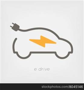 Electric car. Electric car eps 10 vector illustration