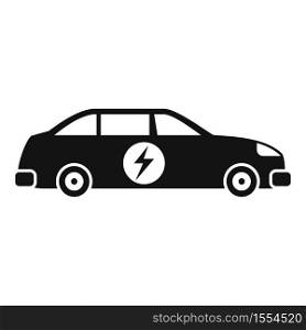 Electric car icon. Simple illustration of electric car vector icon for web design isolated on white background. Electric car icon, simple style