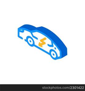 electric car isometric icon vector. electric car sign. isolated symbol illustration. electric car isometric icon vector illustration