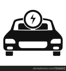 Electric car repair icon. Simple illustration of electric car repair vector icon for web design isolated on white background. Electric car repair icon, simple style