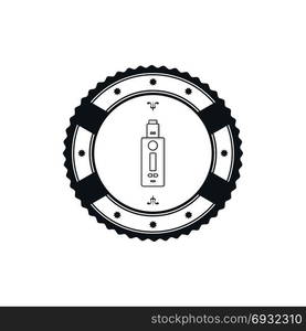 electric cigarette badge label template. electric cigarette badge label template vector art