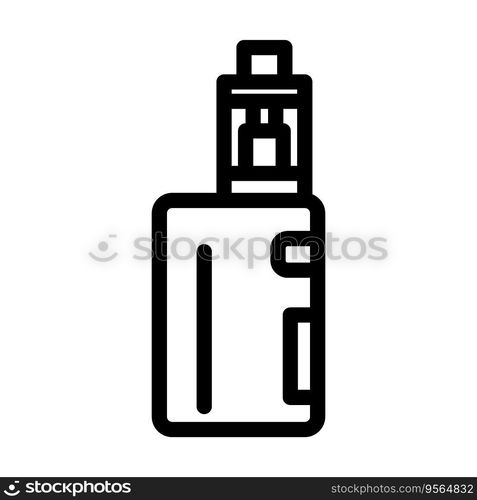 electric cigarette nicotine line icon vector. electric cigarette nicotine sign. isolated contour symbol black illustration. electric cigarette nicotine line icon vector illustration