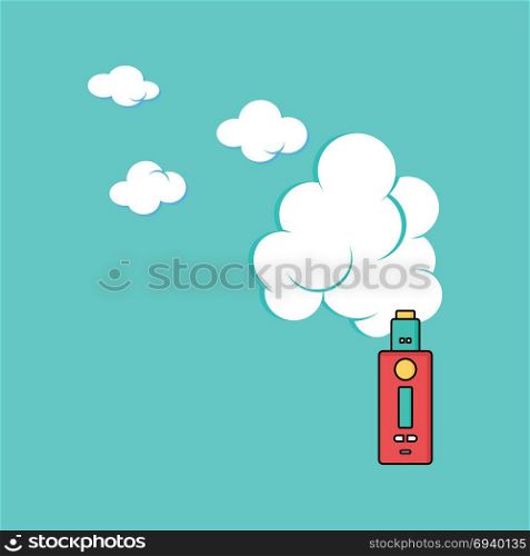 electric cigarette personal vaporizer cloud maker. electric cigarette personal vaporizer cloud maker vector art