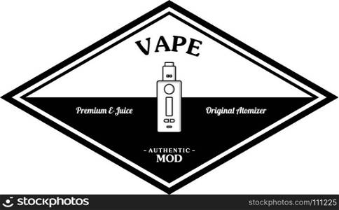 electric cigarette personal vaporizer e-cigarette retro label badge. electric cigarette personal vaporizer e-cigarette retro label badge vector