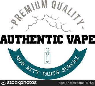 electric cigarette personal vaporizer e-cigarette retro label badge. electric cigarette personal vaporizer e-cigarette retro label badge vector