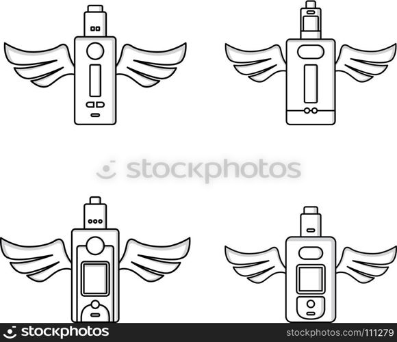 electric cigarette personal vaporizer. electric cigarette personal vaporizer vector art illustration