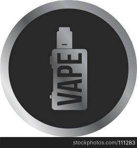 electric cigarette personal vaporizer icon button. electric cigarette personal vaporizer vector art illustration