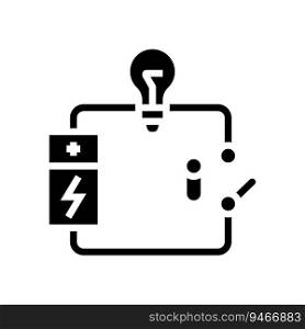 electric circuit electrical engineer glyph icon vector. electric circuit electrical engineer sign. isolated symbol illustration. electric circuit electrical engineer glyph icon vector illustration